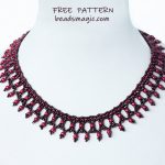 Free pattern for necklace Maroon