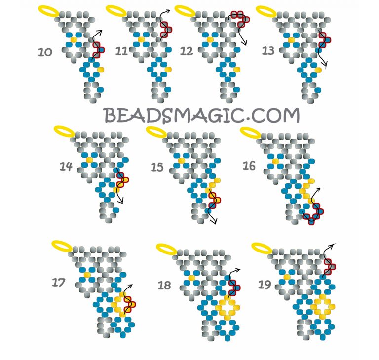 Free pattern for beaded necklace Iris | Beads Magic