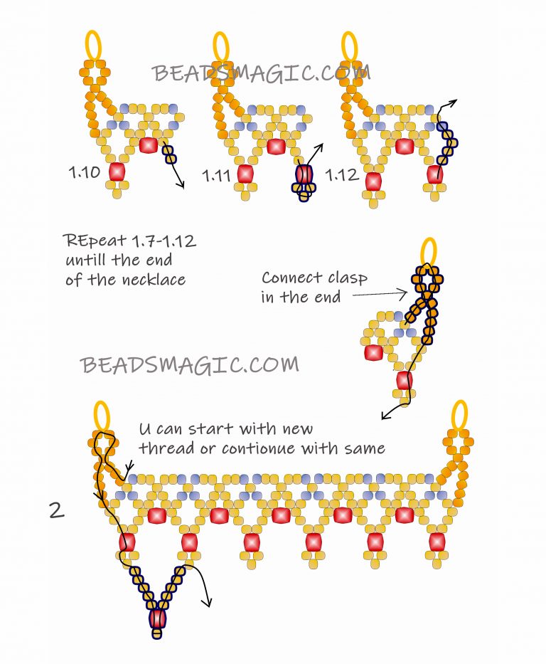 Free pattern for necklace July • Beads Magic