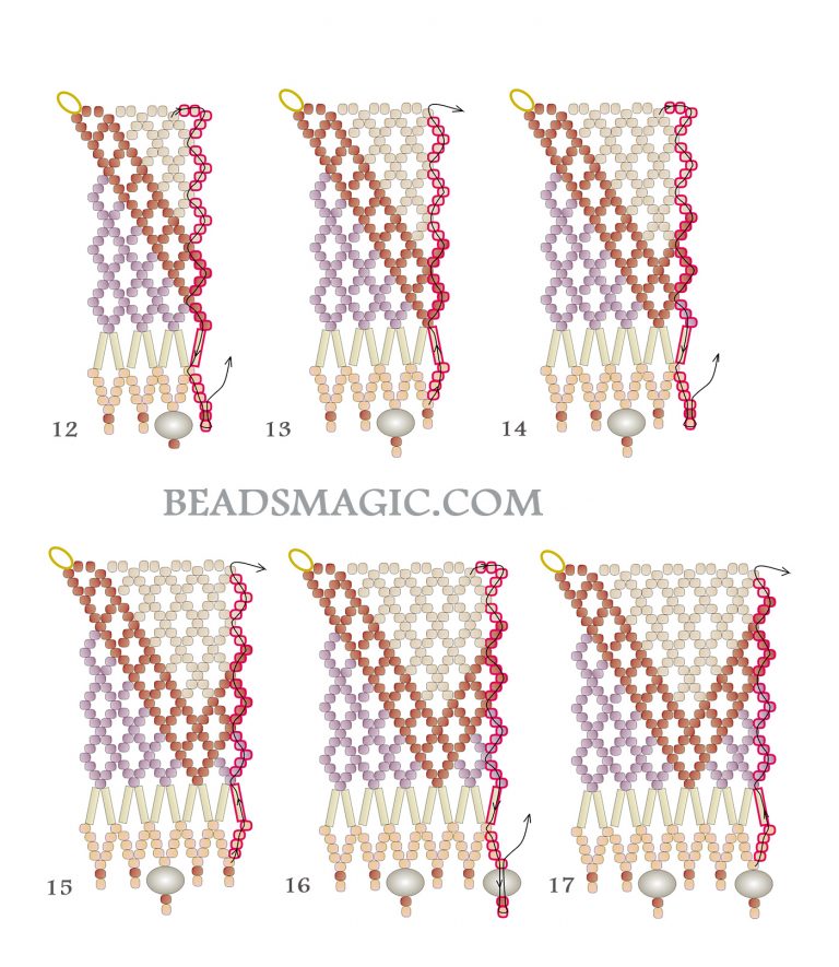 Free beading pattern for necklace Cappuccino | Beads Magic