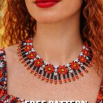 Free beading pattern, beading, beadweaving, beadwork, diy beads, netting stitch, diy necklace, beading tutorial, step by step diagram, beadede necklace, silyanka