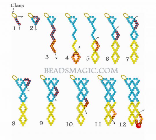 Free beading pattern for necklace Ukrainka | Beads Magic