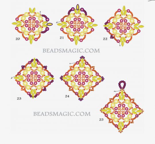 Free beading pattern for pendant Elowen Beads Magic