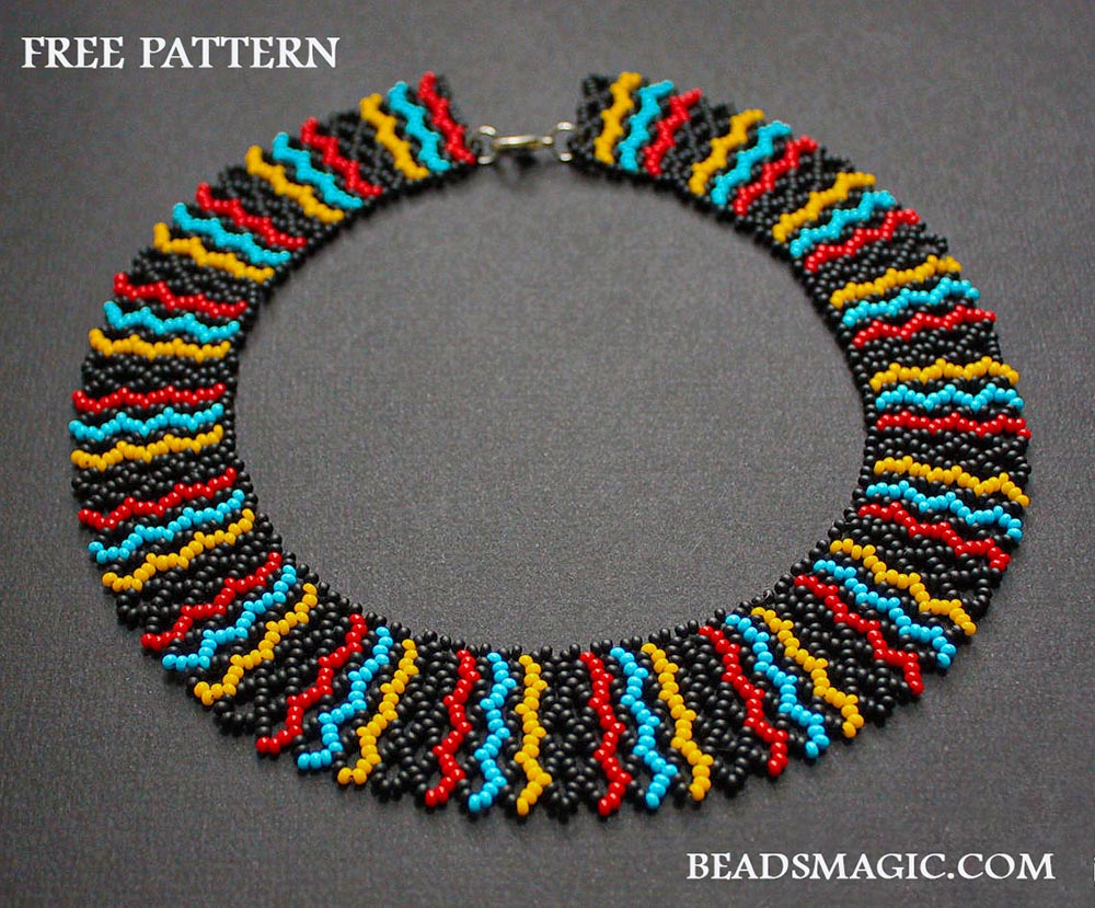 Free tutorial for necklace, free pattern, necklace tutorial, diy jewelry, beads pattern free