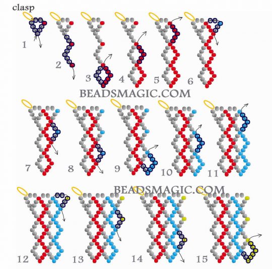 Free tutorial for necklace Colors | Beads Magic