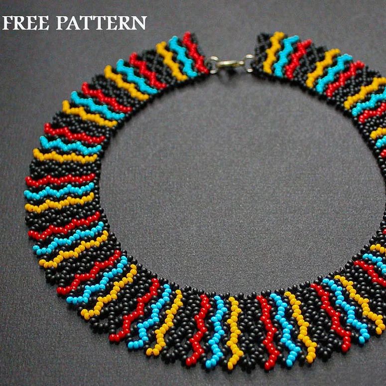 @beadsmagic_com Free pattern for necklace Colors. Find the link in our Highlights ⬆️⬆️⬆️