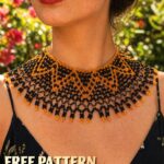 free beading pattern necklace, beaded necklace pattern, DIY beaded necklace, free beadwork pattern, beading tutorial necklace, seed bead necklace pattern, bead weaving necklace, handmade beaded jewelry, DIY jewelry tutorial, beadwork tutorial, easy beaded necklace pattern, beginner beading pattern, modern beaded necklace, free beading pattern for necklace Aruna, how to make a beaded necklace step by step, DIY seed bead necklace tutorial for beginners, bead weaving pattern for elegant necklace, handmade beaded necklace pattern free download, easy beadwork necklace tutorial, seed beads jewelry, beadwork design, jewelry making tutorial, beading ideas, handmade jewelry inspiration, creative beading projects