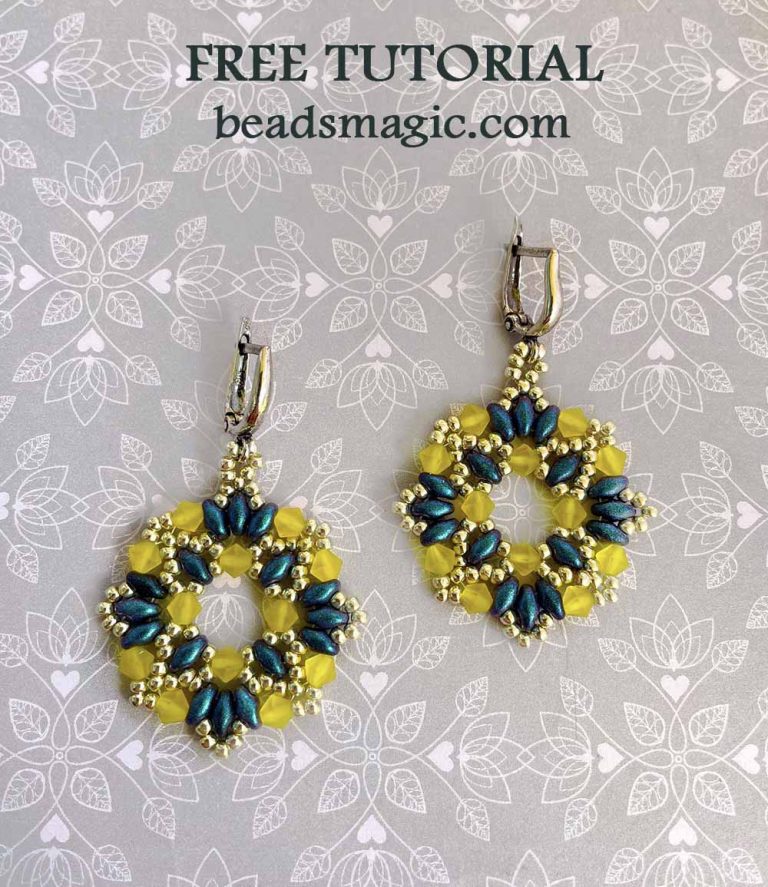 Free tutorial for earrings Dulce | Beads Magic