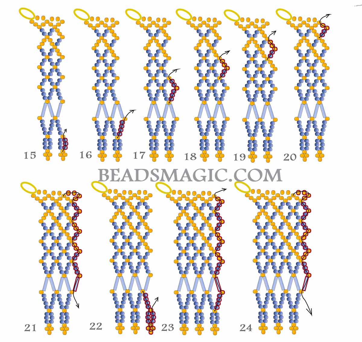 Buy Pattern Seed Beaded Necklace Netting Stitch Tutorial Instructions  Coraling Beading Coral Fringe Bead Pearl Pearls Pattern Patterns Beadwork  Online in India - Etsy