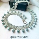 Free beading pattern for necklace Pearlescent Blue