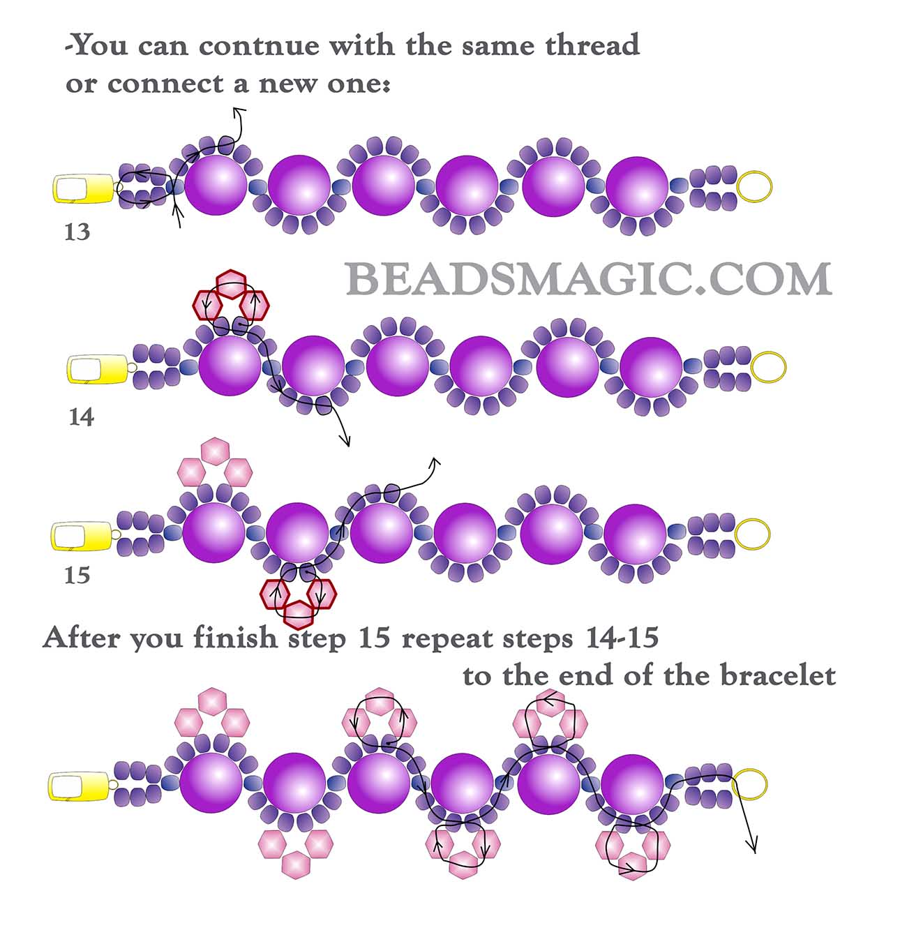 Chaton Montee Beaded Bracelet Tutorial | PDF