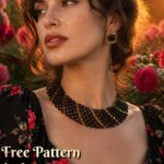 Free pattern, beaded necklace, bead patterns, seed beads necklace, seed beads, bugle beads, basic netting stitch, Bead netting, bead beginner, free step-by-step beading instruction, beading instructions, diy craft, diy necklace, beadweaving, beaded jewelry, beading tutorial, bead begginers, step by step tutorial