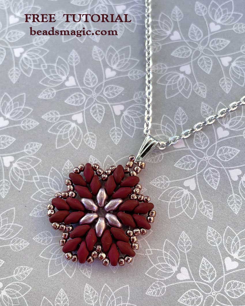 Free bead tutorial for pendant Lena