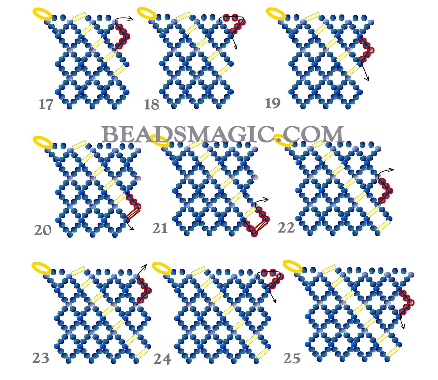 23 beading patterns for beginners - Gathered