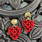 Heart earrings free pattern & video