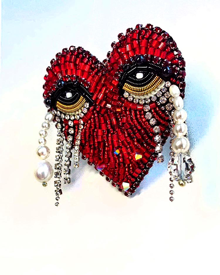 Valentine’s Day tutorial, red hearts, beaded heart, st Valentines jewelry, free beading patterns, beaded hearts jewelry, Heart tutorial, beaded hearts, diy beaded heart, diy beaded jewelry