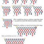 Free beading pattern for necklace Hearts