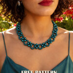 Free beading tutorial for necklace Evea free beading tutorial, free beading pattern, beadwork, beaded necklace, handmade jewelry, bead weaving techniques, bead weaving patterns, DIY jewelry, seed beads, free bead pattern, beading project, handmade gifts, pearl necklace, diy necklace, step by step diagram, bead beginner