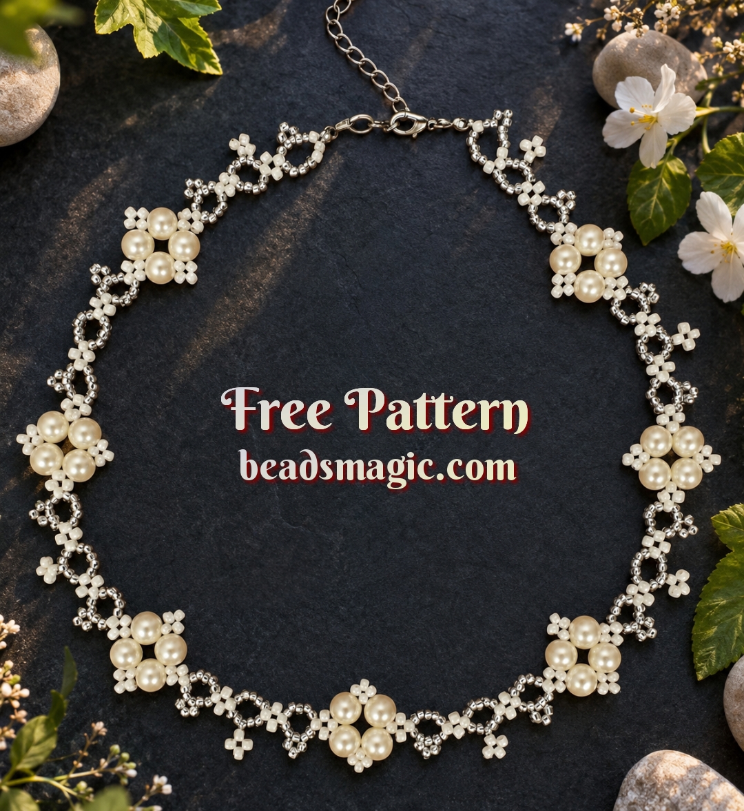 free beading tutorial, free beading pattern, beadwork, beaded necklace, handmade jewelry, bead pattern, beading tutorial, DIY jewelry, bead weaving techniques, bead weaving patterns, seed beads, free bead pattern, beading project, handmade gifts