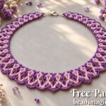 DIY free beading tutorial, free beading pattern, beaded necklace, beadwork, bead weaving techniques, bead weaving patterns, DIY jewelry, seed beads, beading project, handmade jewelry, free bead pattern, step-by-step tutorial, handmade gifts, beading pattern, DIY necklace, bead diagram, etsy pattern